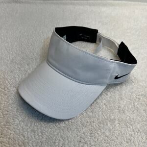 Nike Ace Dri-FIT Visor Hat Unisex Sweatband Adjustable White